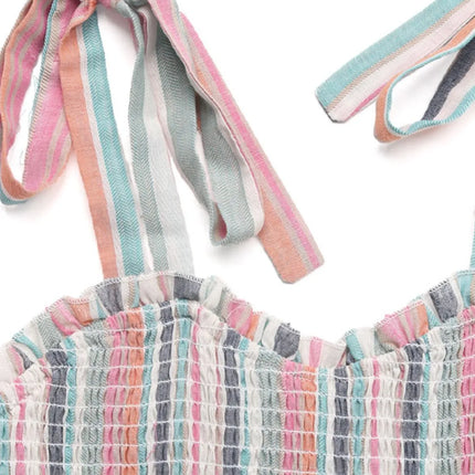 Contrast Striped Square Neck Cami Dress - Image 7