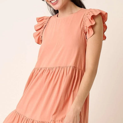 Mittoshop Ruffle Short Sleeve Tiered Maxi Dress - Image 7