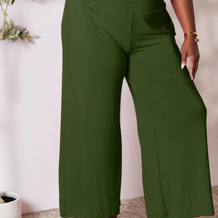 Basic Bae Full Size Smocked Wide Waistband Wide Leg Pants - Image 21