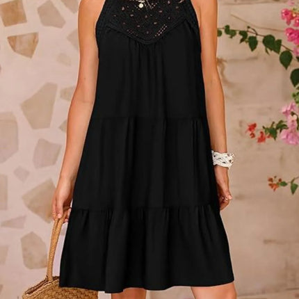 Ruffled Hem Lace Sleeveless Dress - Image 5