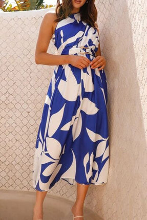 Ruched Printed Single Shoulder Dress - Image 4