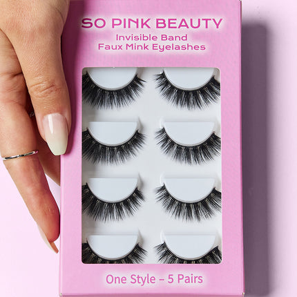 SO PINK BEAUTY Faux Mink Eyelashes 5 Pairs - Image 9