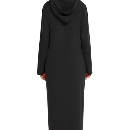 Zip Front Hooded Night Dress with Pockets - Image 6
