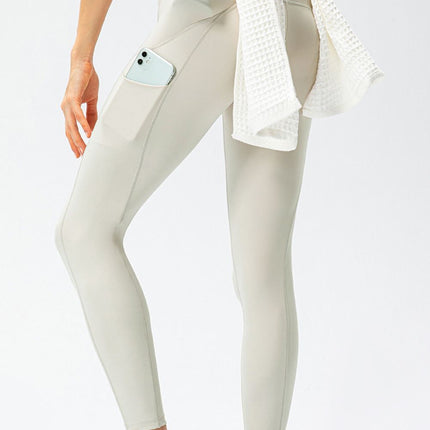 Full Size Slim Fit High Waist Long Sports Pants with Pockets - Image 4