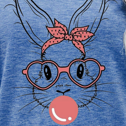 Easter Bunny Graphic Round Neck T-Shirt - Image 3