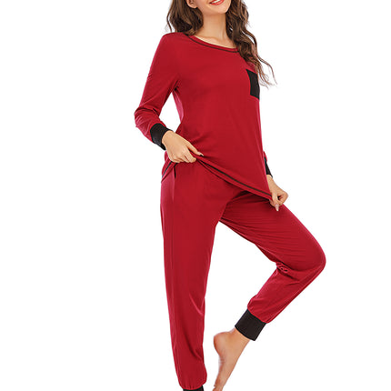 Round Neck Top and Pants Lounge Set - Image 8