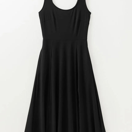 Side Slit Scoop Neck Wide Strap Dress - Image 13