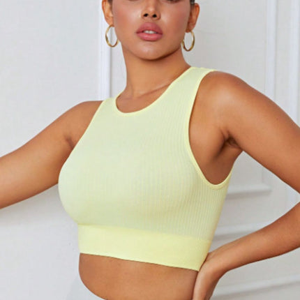Round Neck Long Active Bra - Image 1