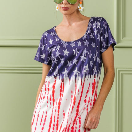 BiBi American Flag Theme Tee Dress - Image 3