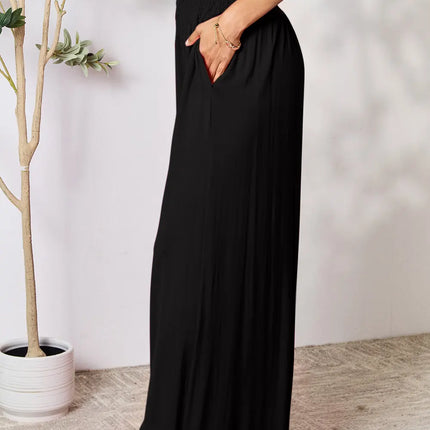 Basic Bae Full Size Smocked Wide Waistband Wide Leg Pants - Image 31