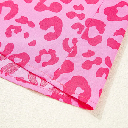 Leopard Tie Front Puff Sleeve Dress - Image 7