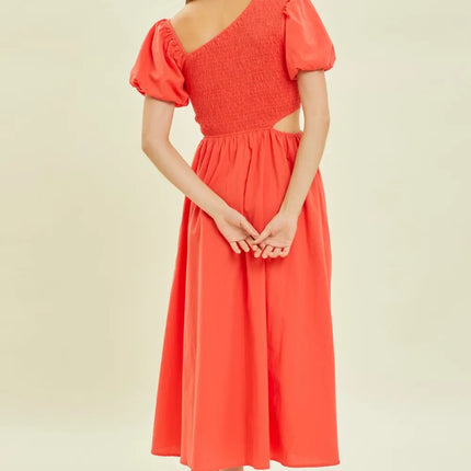 HEYSON Smocked Cutout Midi Dress - Image 2