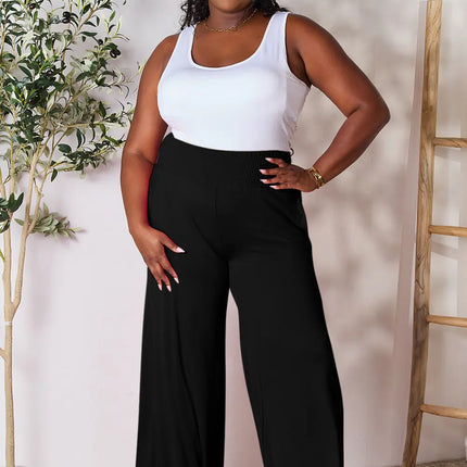 Basic Bae Full Size Smocked Wide Waistband Wide Leg Pants - Image 29
