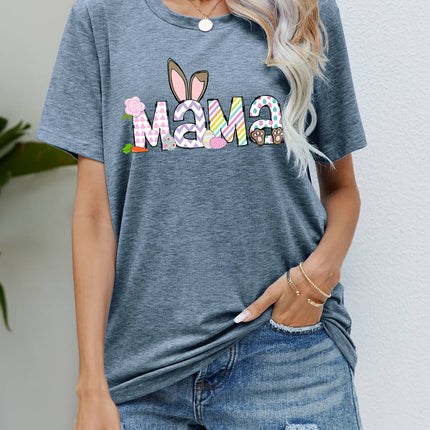 Easter MAMA Graphic Round Neck T-Shirt - Image 7