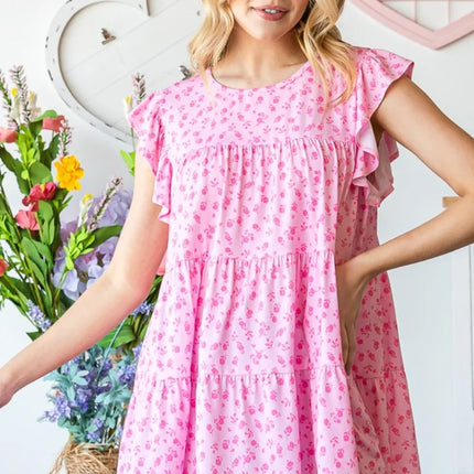 Heimish Full Size Floral Ruffled Tiered Top - Image 4