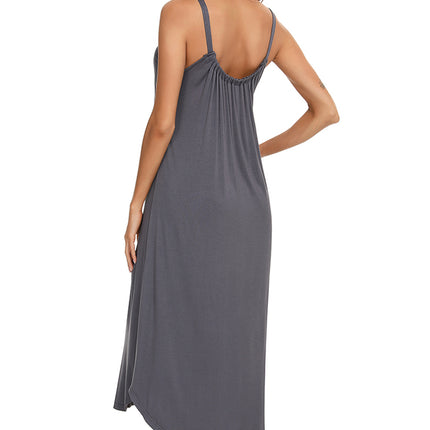 V-Neck Midi Lounge Dress - Image 2