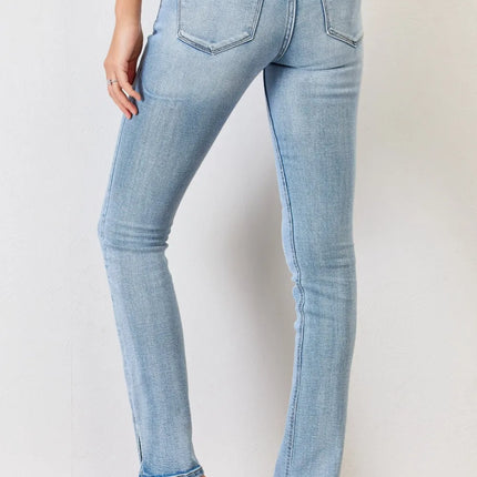 Kancan Full Size Mid Rise Y2K Slit Bootcut Jeans - Image 3