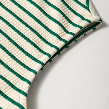 Stripe Woven Sleeveless Mini Dress - Image 10