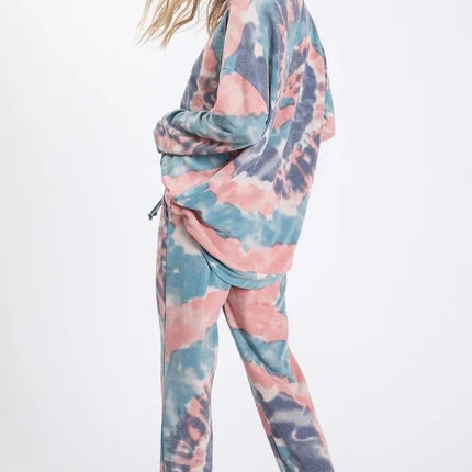 BiBi Tie Dye French Terry Casual Pants - Image 12