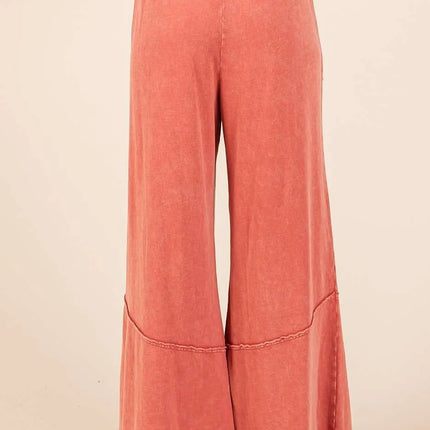 Mittoshop Mineral Wash Wide Flared Leg Pants - Image 3