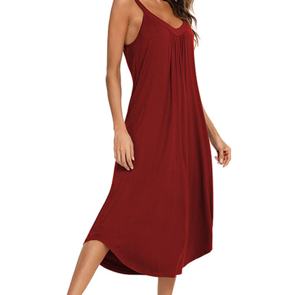 V-Neck Midi Lounge Dress - Image 24