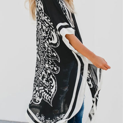 Printed Open Front Cover-Up - Image 7