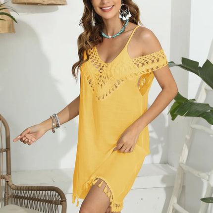 Tassel Scoop Neck Wide Strap Cover-Up - Image 13