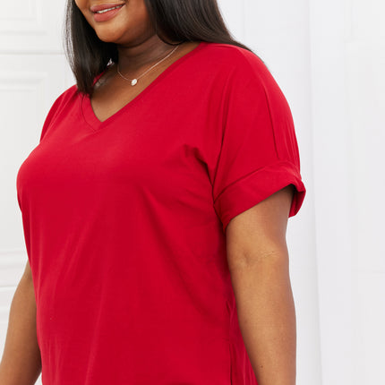 Zenana Full Size Quiet Moments Brushed Lounge Set in Burgundy - Image 5