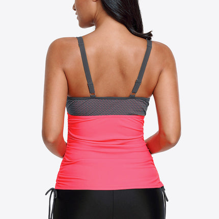 Contrast Sweetheart Neck Swim Cami - Image 9