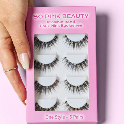 SO PINK BEAUTY Faux Mink Eyelashes 5 Pairs - Image 6