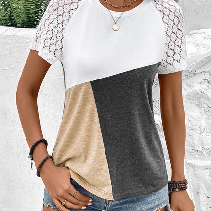 Ivy Lane Color Block Raglan Sleeve Round Neck Tee - Image 6