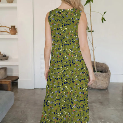 FAM-FAM Tiered Printed V-Neck Sleeveless Dress - Image 11