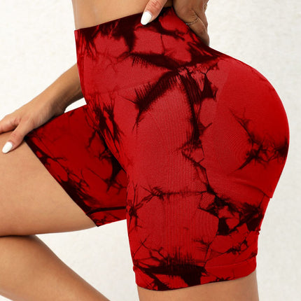 Tie-Dye High Waist Active Shorts - Image 7
