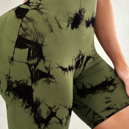 Tie-Dye High Waist Active Shorts - Image 12