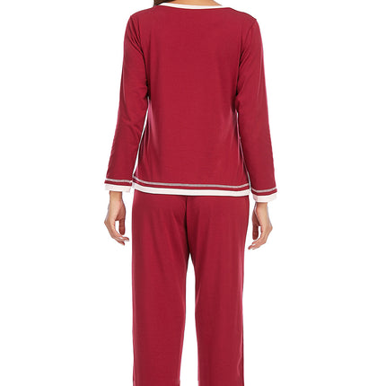 V-Neck Top and Pants Lounge Set - Image 6