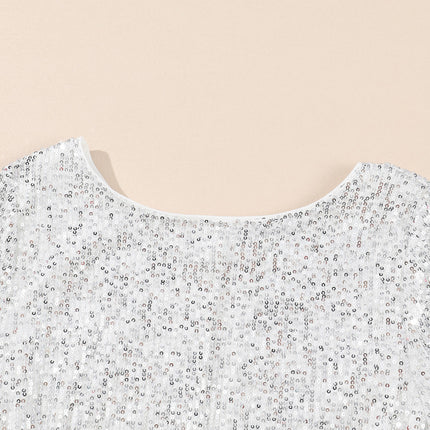 Sequin Tie Front T-Shirt Dress - Image 5