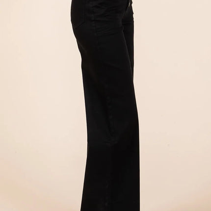 Mittoshop Twill High Waisted Button Fly Wide Leg Pants - Image 3