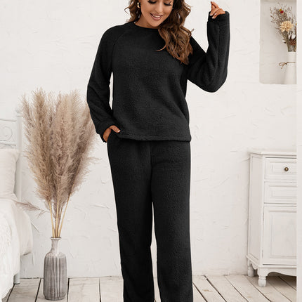 Ivy Lane Teddy Long Sleeve Top and Pants Lounge Set - Image 7