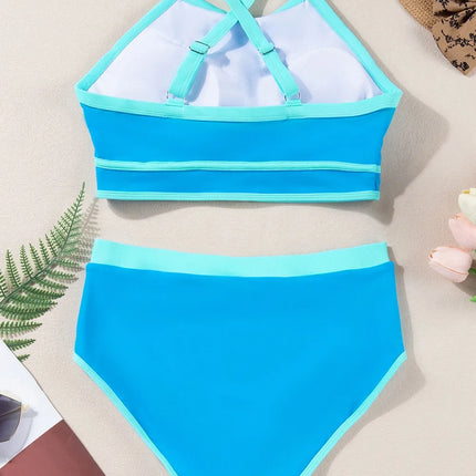 Crisscross Round Neck Two-Piece Swim Set - Image 4