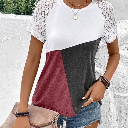 Ivy Lane Color Block Raglan Sleeve Round Neck Tee - Image 11
