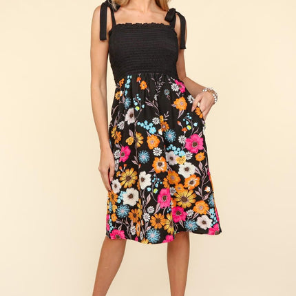 Haptics Smocked Cami Floral Dress - Image 4