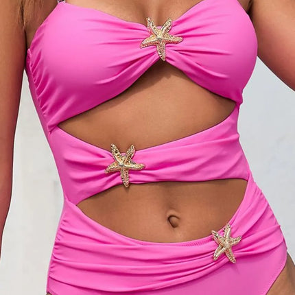 Cutout Spaghetti Strap One-Piece Swimwear - Image 9