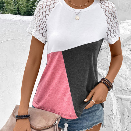 Ivy Lane Color Block Raglan Sleeve Round Neck Tee - Image 17