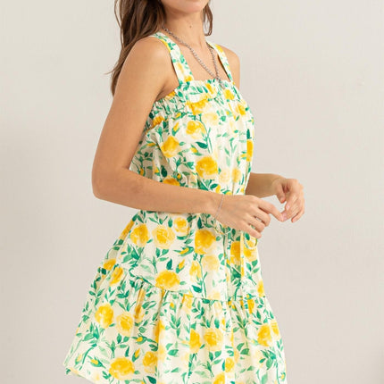 HYFVE Floral Tie Shoulder Mini Dress - Image 1