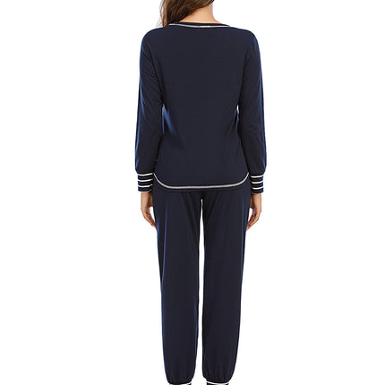 Round Neck Top and Pants Lounge Set - Image 6