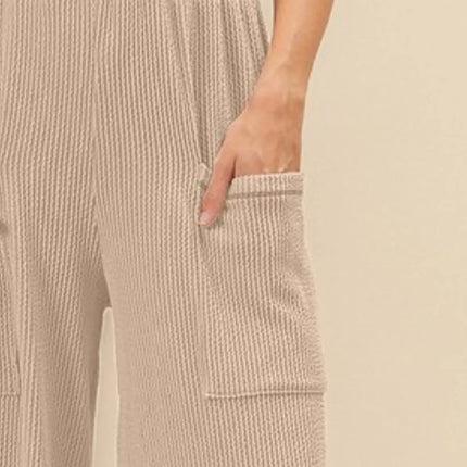 BiBi 2tone Cord Rib Waist Band Side Pocket Pants - Image 2