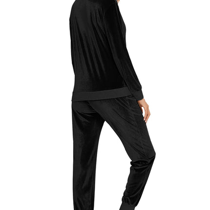 Round Neck Long Sleeve Loungewear Set with Pockets - Image 6