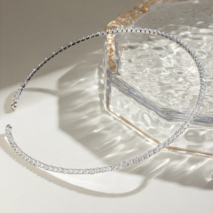 Stainless Steel Inlaid Zircon Necklace - Image 7