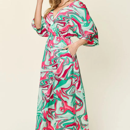 Double Take Full Size Half Sleeve Wide Leg Jumpsuit - Image 2