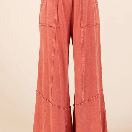 Mittoshop Mineral Wash Wide Flared Leg Pants - Image 1